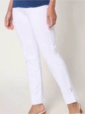 NWT Women with Control Tummy Control 86/14 Regular Ankle Pants White size Large